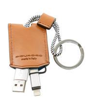 PIQUADRO CAMPIONARIO - BAGMOTIC KIT Cartera de piel + llavero con USB Cuero / Azul - Carteras Hombre - 6