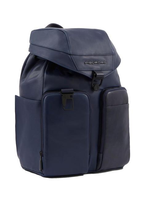 CAMPIONARIO - FINN  Mochila para PC de 14", en cuero azul - Mochilas para port&aacute;til