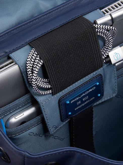 CAMPIONARIO - FINN  Mochila para PC de 14", en cuero azul - Mochilas para port&aacute;til