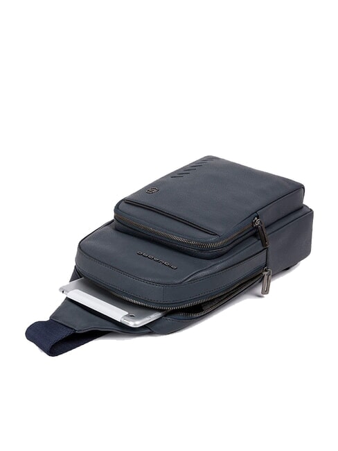 CAMPIONARIO -  NABUCCO Mochila de cuero de un solo hombro azul - Mochilas para port&aacute;til