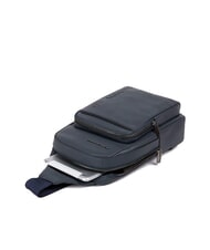 PIQUADRO CAMPIONARIO -  NABUCCO Mochila de cuero de un solo hombro azul - Mochilas para port&aacute;til - 3