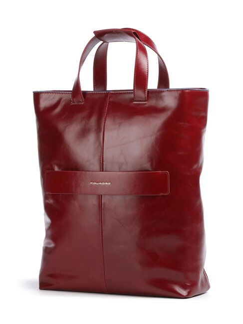 CAMPIONARIO - BLUE SQUARE Malet&iacute;n de cuero vertical para port&aacute;til de 14" ROJO - Maletines de Trabajo