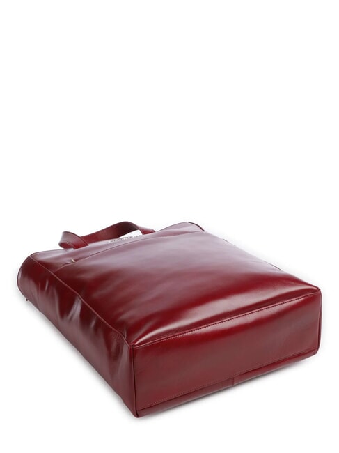 CAMPIONARIO - BLUE SQUARE Malet&iacute;n de cuero vertical para port&aacute;til de 14" ROJO - Maletines de Trabajo