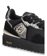 LIUJO MAXI WONDER 01 Zapatillas de plataforma con detalles de pitón negro - Zapatos Mujer - 6
