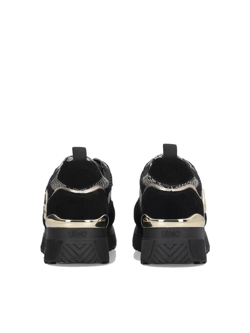 MAXI WONDER 01 Zapatillas de plataforma con detalles de pitón negro - Zapatos Mujer