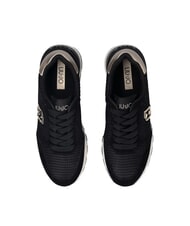 LIUJO AMAZING 25 Zapatillas de ante y malla negro/oro claro - Zapatos Mujer - 4