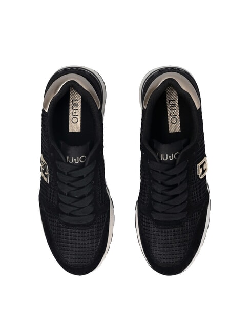 AMAZING 25 Zapatillas de ante y malla negro/oro claro - Zapatos Mujer