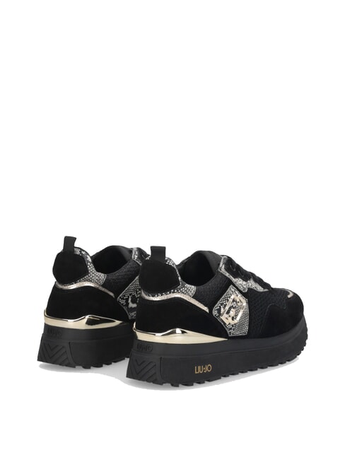 MAXI WONDER 01 Zapatillas de plataforma con detalles de pitón negro - Zapatos Mujer