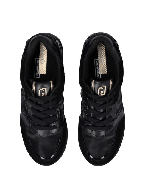 MAXI WONDER 91 Zapatillas de plataforma con inserciones de charol negro - Zapatos Mujer