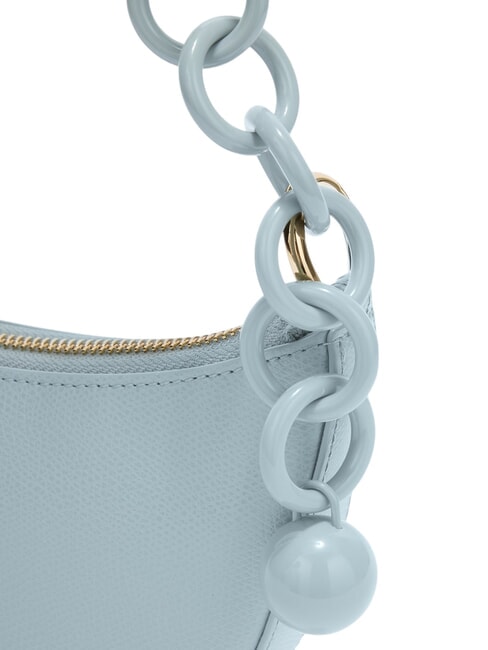 SFERA Bolso Ares de piel con asa de cadena cirro - Bolsos Mujer