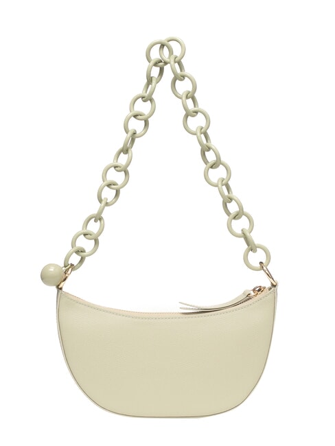 SFERA Bolso Ares de piel con asa de cadena salvia clara - Bolsos Mujer