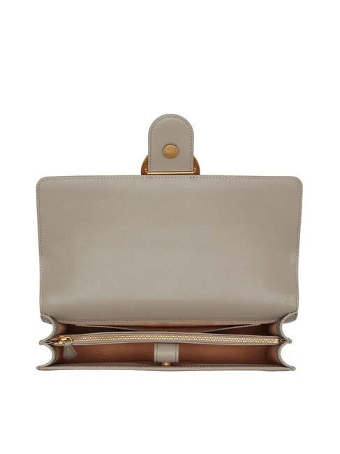 LOVE ONE CLASSIC Bolso bandolera de piel con solapa nogal-oro antiguo - Bolsos Mujer