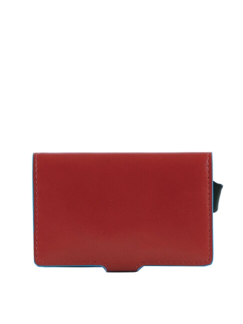 BLUE SQUARE Tarjetero de piel y metal cuero4 - Carteras Hombre