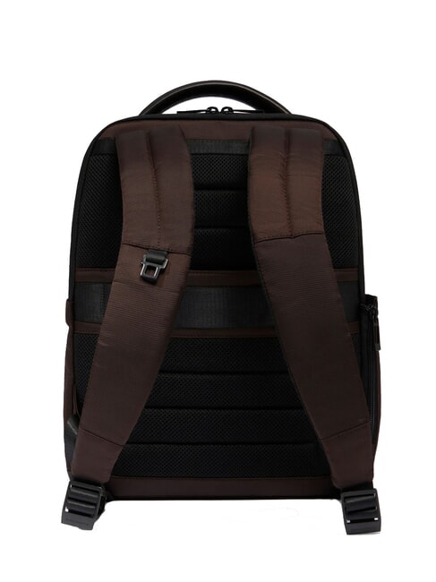 WOLLEM Mochila de piel y tela, soporte para portátil de 14" MORO - Mochilas para portátil