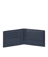 PIQUADRO MODUS RESTYLING Cartera de cuero martillado azul - Carteras Hombre - 2