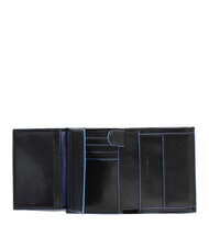 PIQUADRO BLUE SQUARE Cartera vertical de piel negro - Carteras Hombre - 3