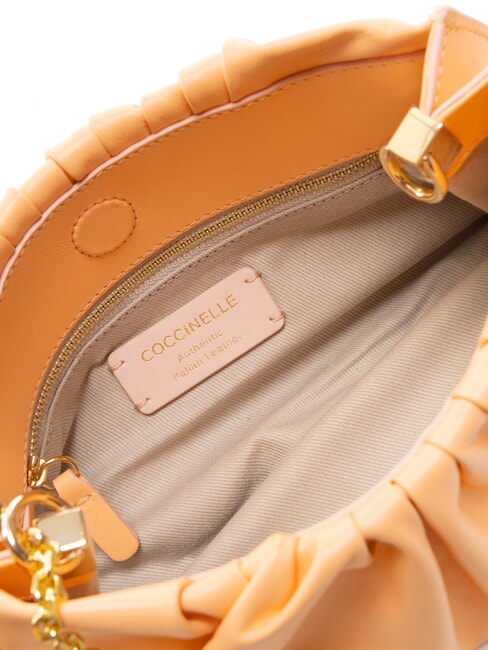 DRAP SMOOTH Bolso de piel napa con cadena amanecer - Bolsos Mujer