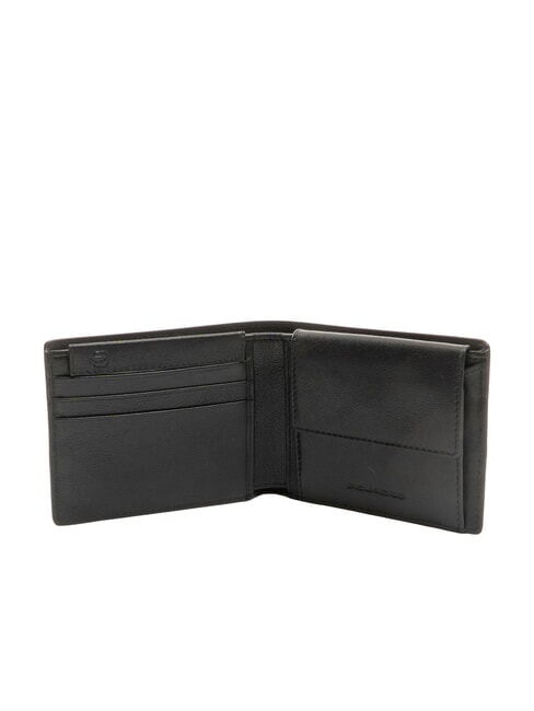 W136 Monedero de cuero negro - Carteras Hombre
