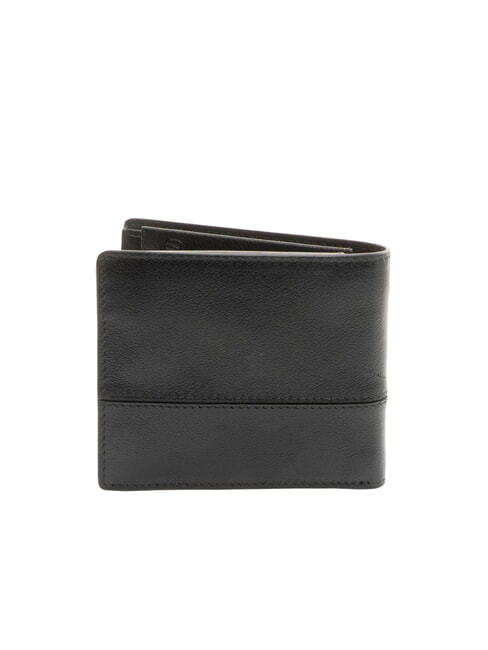 W136 Monedero de cuero negro - Carteras Hombre