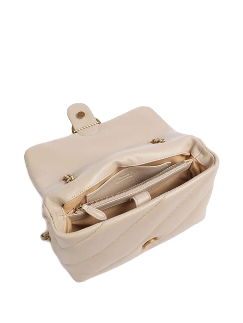 CLASSIC LOVE PUFF Bolso de napa beige-gris ahumado-oro antiguo - Bolsos Mujer