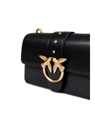 PINKO LOVE ONE CLASSIC Mini bolso de hombro de piel negro-oro antiguo - Bolsos Mujer - 3