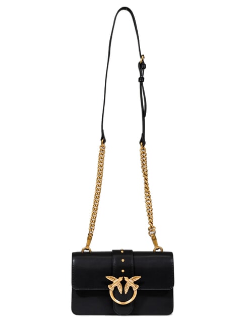 LOVE ONE CLASSIC Mini bolso de hombro de piel negro-oro antiguo - Bolsos Mujer