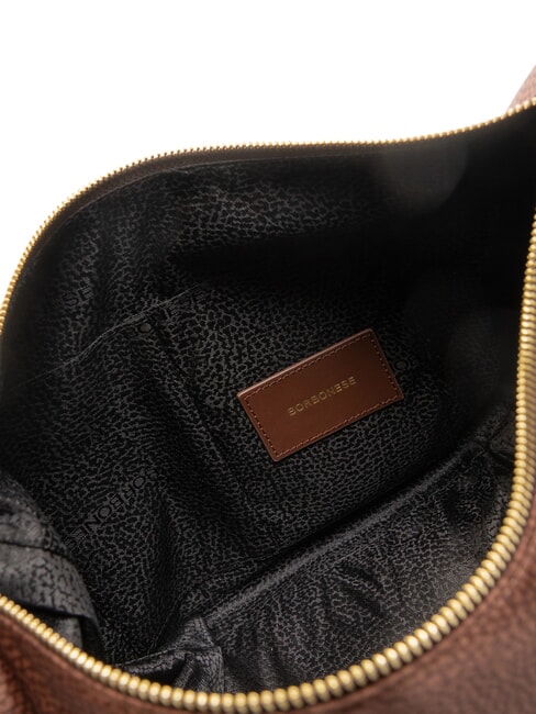 BORBONESO Bolso de hombro LUNA en tejido jet op avellana - Bolsos Mujer