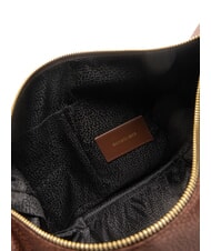 BORBONESE BORBONESO Bolso de hombro LUNA en tejido jet op avellana - Bolsos Mujer - 5