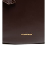 BORBONESE BRIDLE MEDIUM HOBO Bolso hobo mediano de piel napa castaño/champiñón - Bolsos Mujer - 3