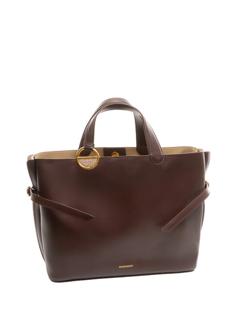 BRIDLE MEDIUM SHOPPER Bolso mediano de piel napa castaño/champiñón - Bolsos Mujer