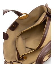 BORBONESE BRIDLE MEDIUM SHOPPER Bolso mediano de piel napa castaño/champiñón - Bolsos Mujer - 5