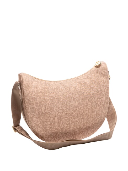 BORBONESO Bolso de hombro LUNA en tejido jet op color de malva - Bolsos Mujer