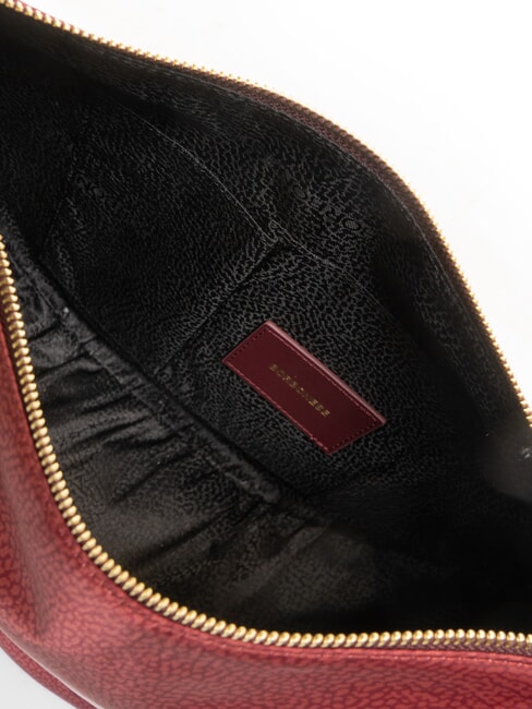 BORBONESO Bolso de hombro LUNA en tejido jet op merlot - Bolsos Mujer