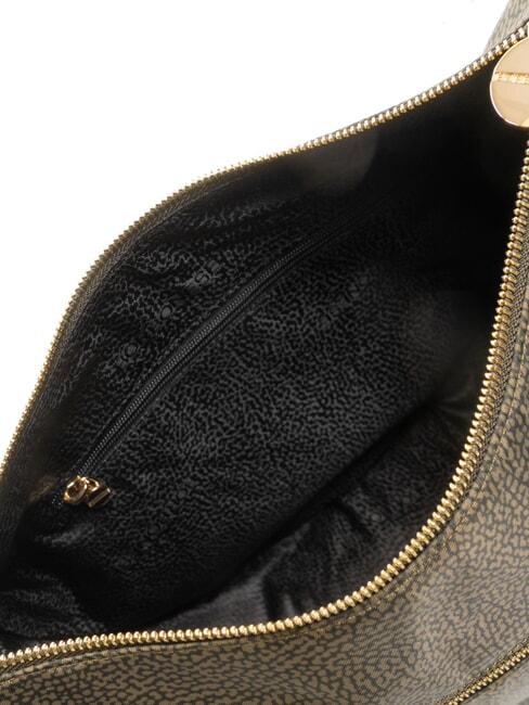 BORBONESO Bolso de hombro LUNA en tejido jet op laurel - Bolsos Mujer