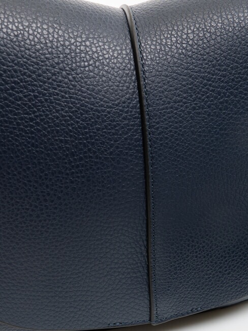 HELENA ROUND Bolso de piel con doble bandolera AZUL - Bolsos Mujer