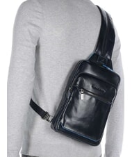 PIQUADRO BLUE SQUARE Portabilidad de mochila con un solo hombro azul - Mochilas para portátil - 7