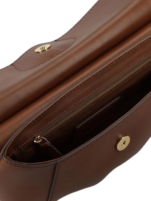 ERICA Bolso de hombro de piel BROWN - Bolsos Mujer