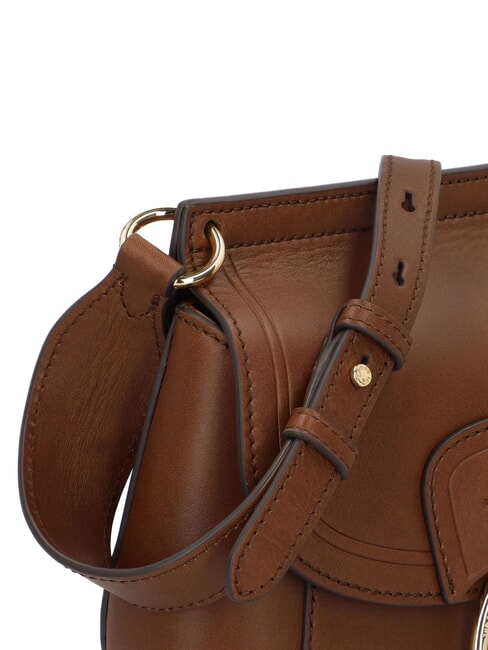 ERICA Bolso de hombro de piel BROWN - Bolsos Mujer