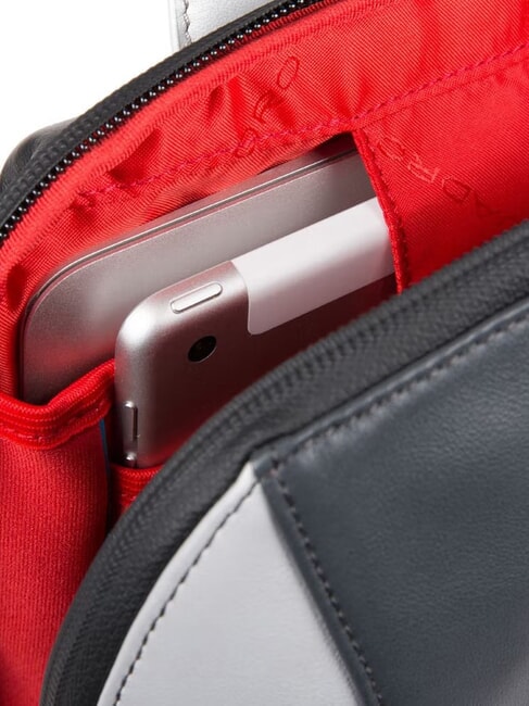 URBAN Mochila para portátil de 14", en piel gris negro - Mochilas para portátil