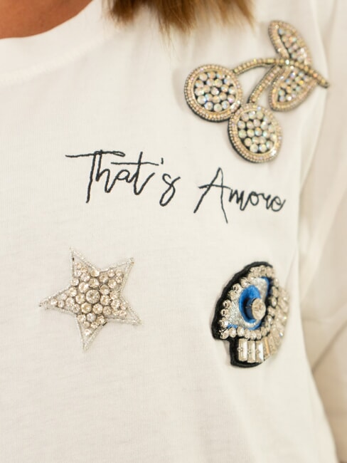 BOXY Camiseta de algodón porcelana - camiseta