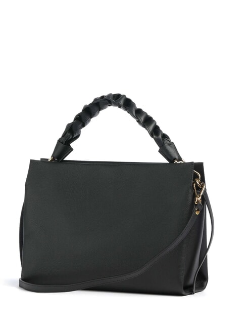 BOHEME GRANA DOUBLE Bolso de mano, con bandolera, en piel negro/coñac - Bolsos Mujer