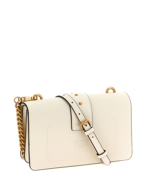 LOVE ONE CLASSIC Mini bolso de hombro de piel blanco seda-oro antiguo - Bolsos Mujer