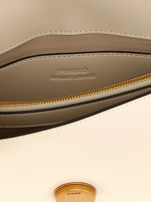 LOVE ONE CLASSIC Mini bolso de hombro de piel blanco seda-oro antiguo - Bolsos Mujer