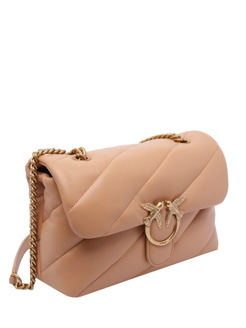 CLASSIC LOVE PUFF Bolso de napa rosa tostado-oro antiguo - Bolsos Mujer