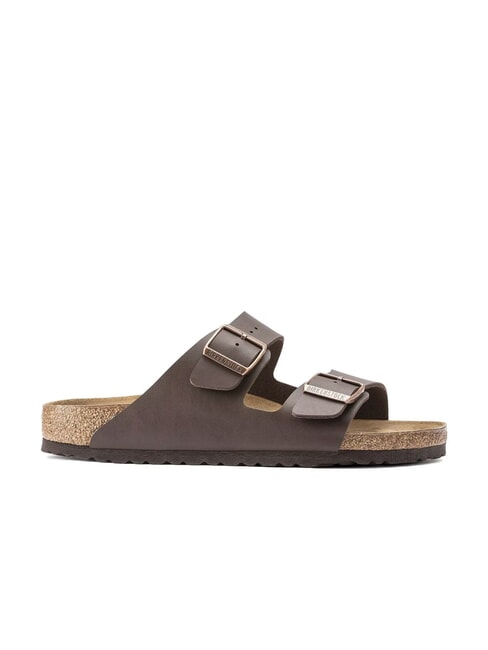 ARIZONA BIRKO FLOR Sandalia tipo zapatilla con dos hebillas marron oscuro - Zapatos unisex