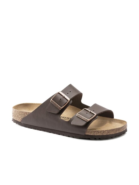 ARIZONA BIRKO FLOR Sandalia tipo zapatilla con dos hebillas marron oscuro - Zapatos unisex