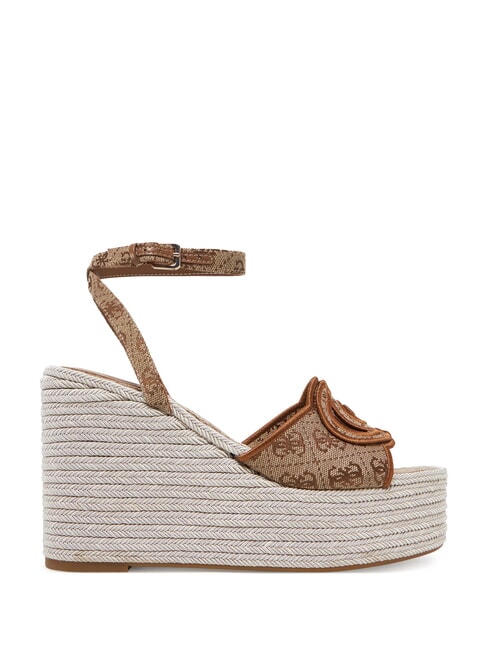 TANVEEY Sandalias de cuña con alpargatas Beige / Marrón - Zapatos Mujer