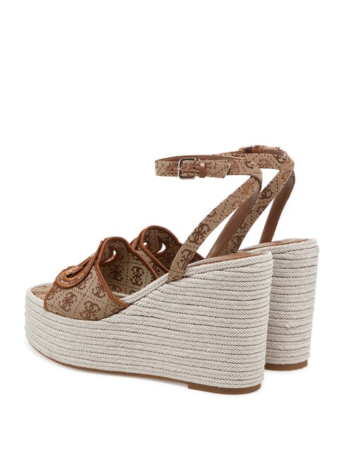 TANVEEY Sandalias de cuña con alpargatas Beige / Marrón - Zapatos Mujer