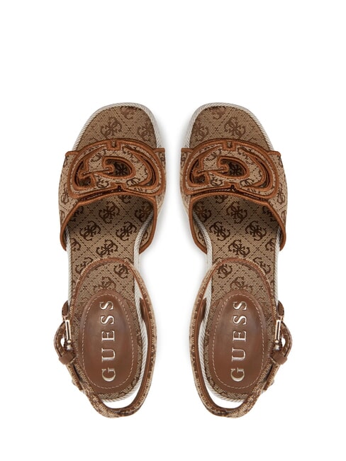 TANVEEY Sandalias de cuña con alpargatas Beige / Marrón - Zapatos Mujer