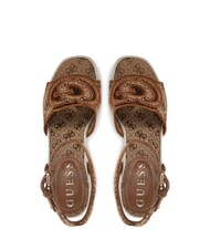 GUESS TANVEEY Sandalias de cuña con alpargatas Beige / Marrón - Zapatos Mujer - 4